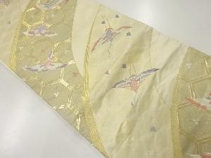 リサイクル　群鶴模様織出し袋帯